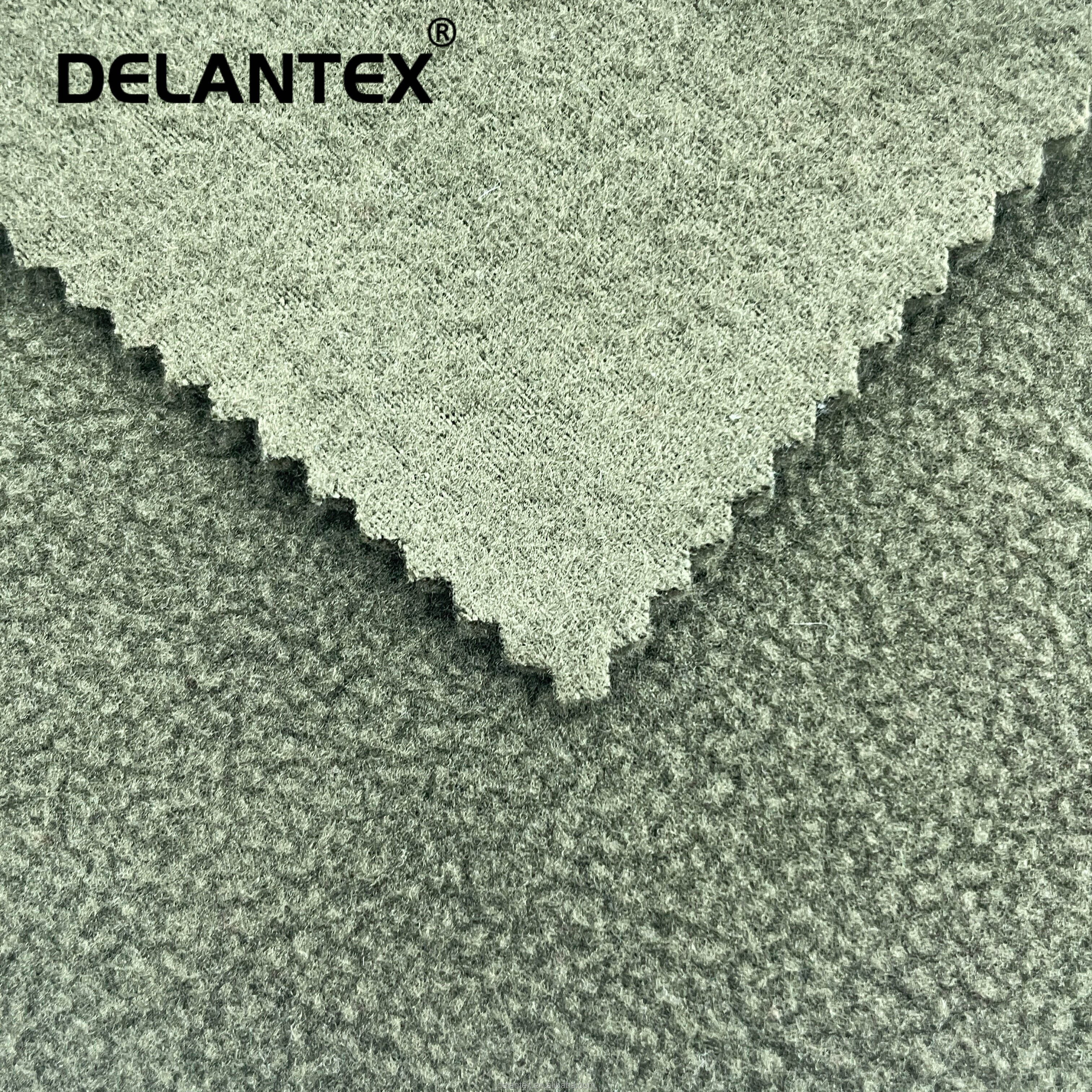 Delantex Double Side Brushed Anti Pill Fabric Cotton Fleece Sample for Winter Jacket