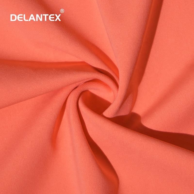 Delantex Hot Sale Lulu Polyester Elastane 83/17 Spandex Fabric Breathable Yoga Leggings Fabric for Girls Plain Style Sportswear