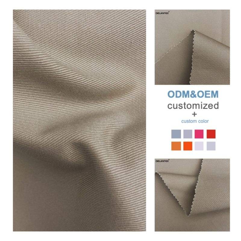 Delantex Durable Brown 65 Poly 35 Cotton Twill Workwear Fabric with Factory Price
