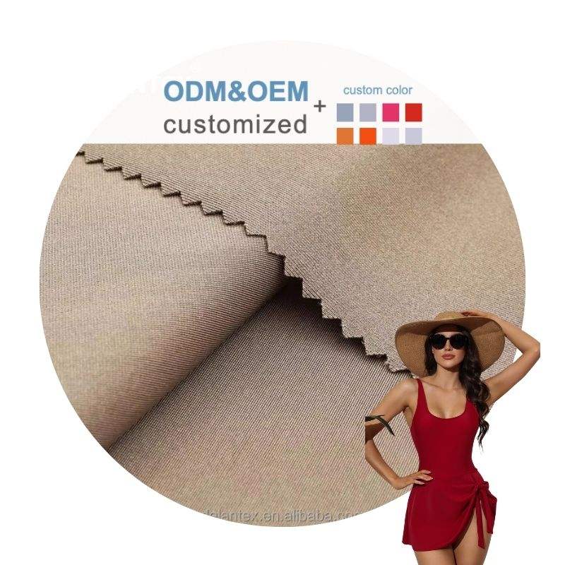 Delantex Wingtex Water-Resistant Polyester Spandex Fabric 4-Way Stretch Polyamide Elastane for Girls' Swimwear Dresses