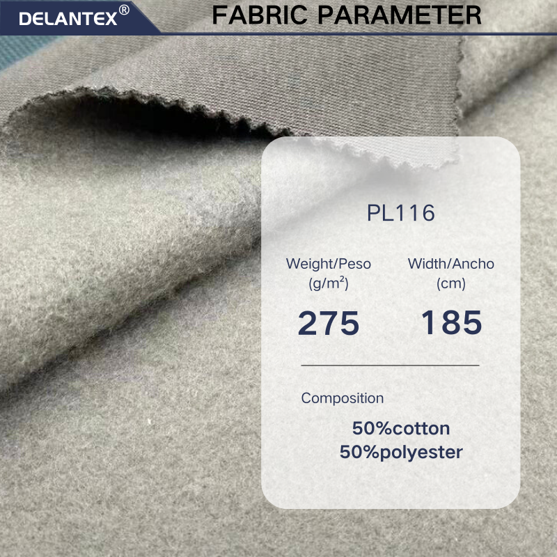 Delantex Winter Hot Selling Hoodie Comfortable Fabric 275gsm Thick and Textured Fabric