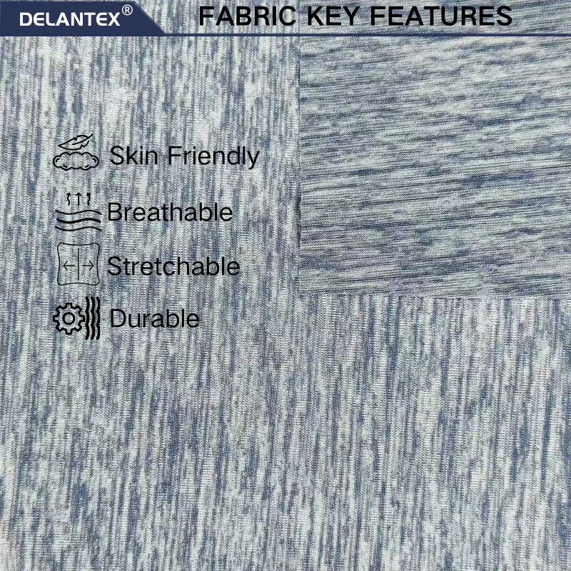Delantex 40%Nylon 6%Spandex 54%polyester Weft Knit Elastane Fabric for Swimwear