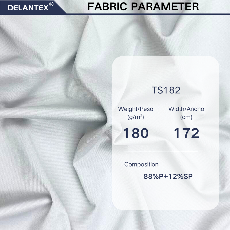 Delantex High Quality 88%polyester 12%spandex 180gsm Jersey Fabric for Yoga Clothing Free Sample