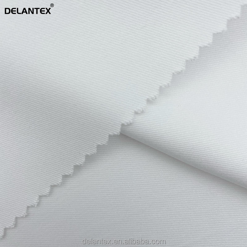 Delantex Hot Sale Thickening Cool White Fabric for Medical Uniform 100%polyester