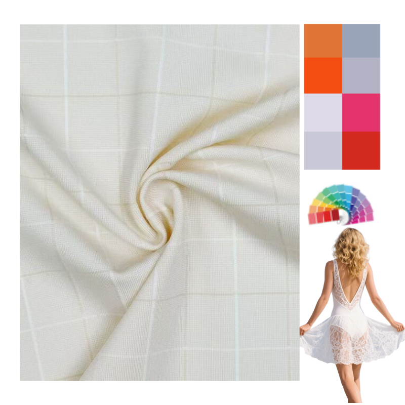 Delantex Spandex High Elastic Swimsuit Fabric Sports Cloth Wicking Weft Knitted Fabric for Swimwear Beachwear