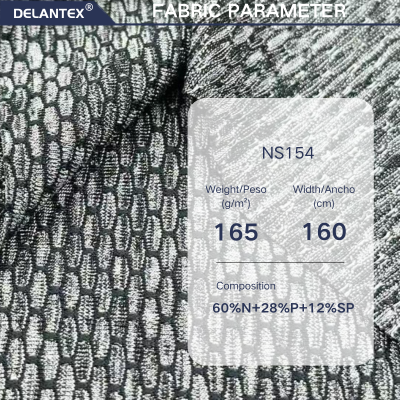 Delantex 4 Way Nylon Spandex Fabric Gym 165gsm 160cm Soft Comfortable Stretch Fabric