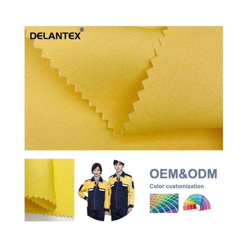 Delantex 80%polyester 20%cotton 3/1 Twill Work Wear Uniform Fabric for Jacket Free Sample