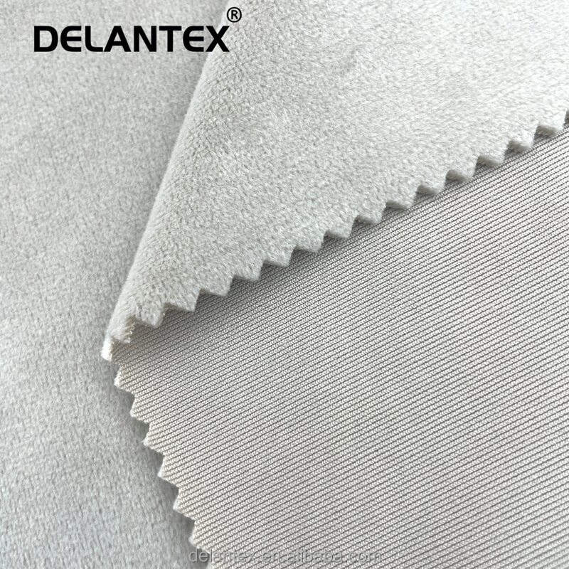 Delantex Hot Sale 280GSM 160CM Customized Colors Poly Spandex Super Soft Velvet Fabric