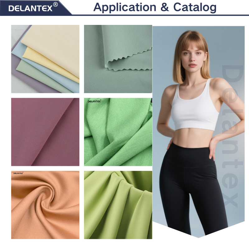 Delantex 83%nylon 17%spandex Nylon Yoga Fabrics High Quality Stretch Material