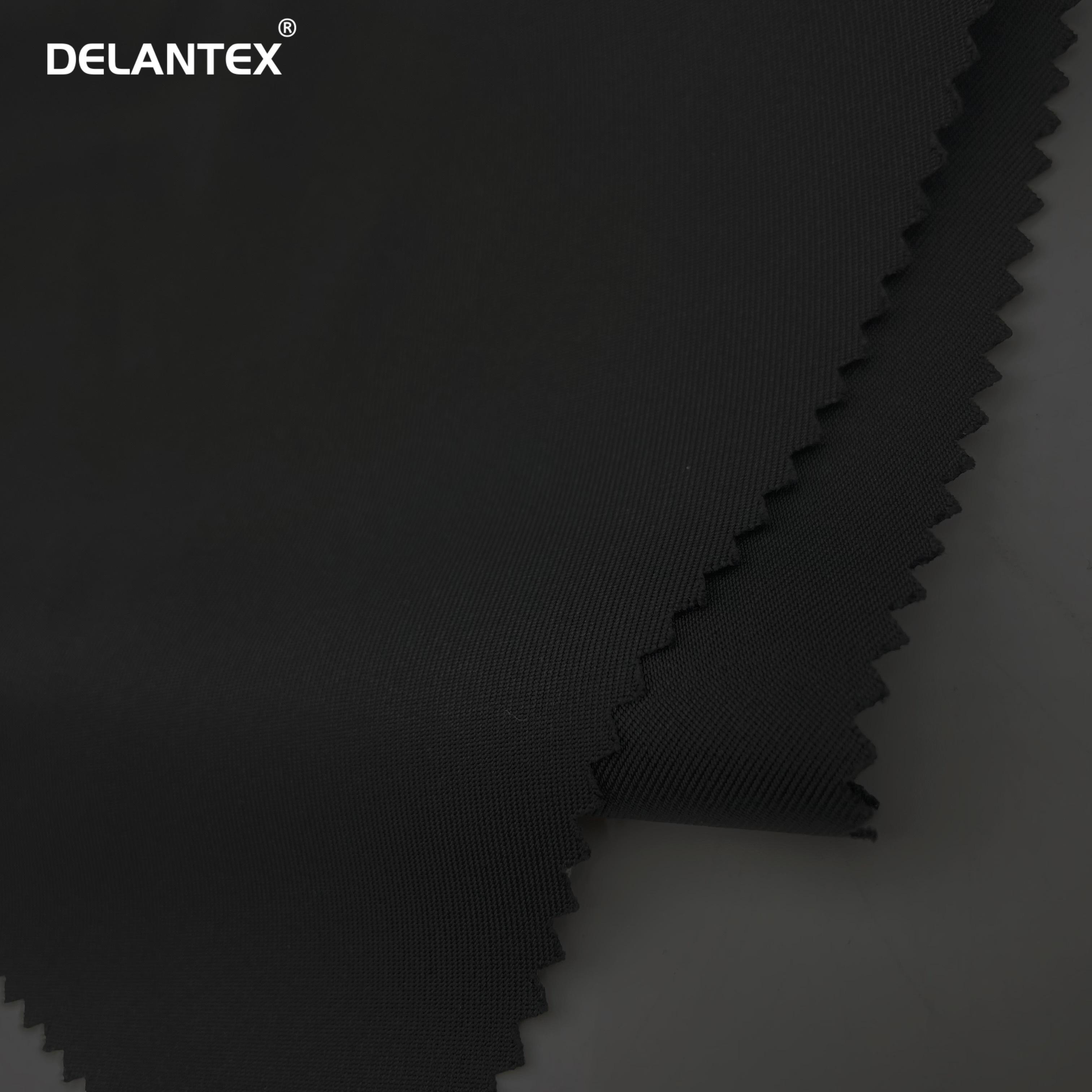 Delantex Manufacture 100% Polyester Woven Fabric with Good Strength for Suits