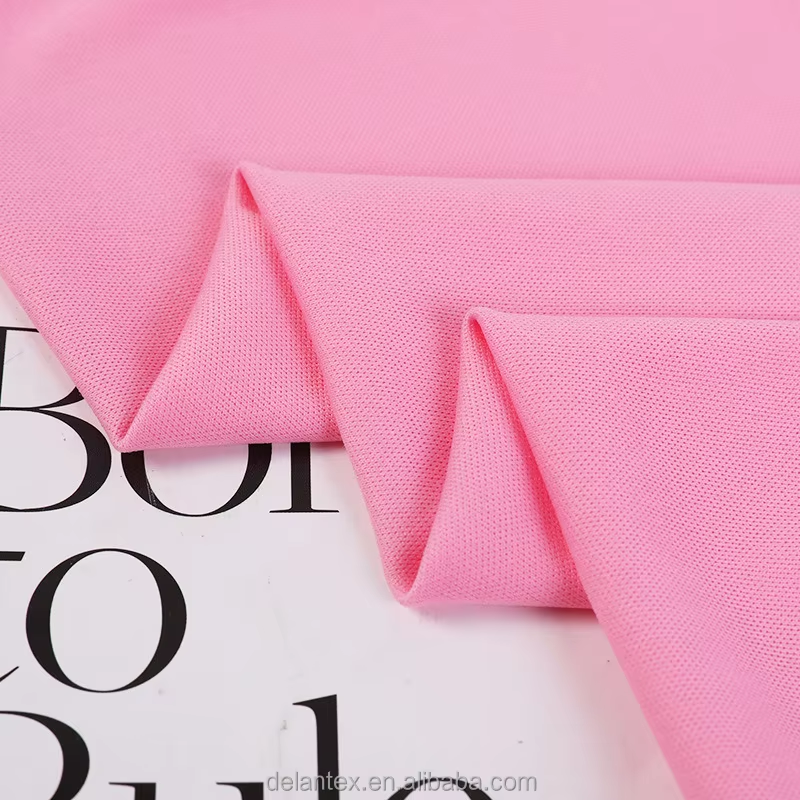 Delantex Plain Dyed Knitted Interlock Fabric Rolls for Sportswear