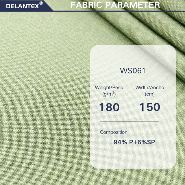 Delantex 4 Way Stretch Work Uniforms Fabric with Good Color Fastness and Tear Resistance 94%polyester 6%spandex Fabric