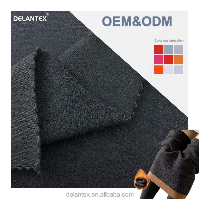 Delantex Elastic Tight Yoga Pants Fabric Keeps Warm and Windproof 85%polyester 15%spandex