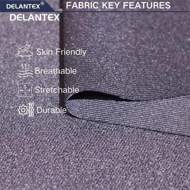 Delantex Low MOQ Soft Skin Friendly Nylon Spandex Tissu Elastane Fabric Knitted Fabric for Yoga Sportswear Swimwear Free Sample