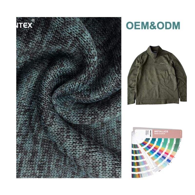 Delantex Warp Knitting Keep Warm Fabric 100% Polyester Brushed Hacci Fabric