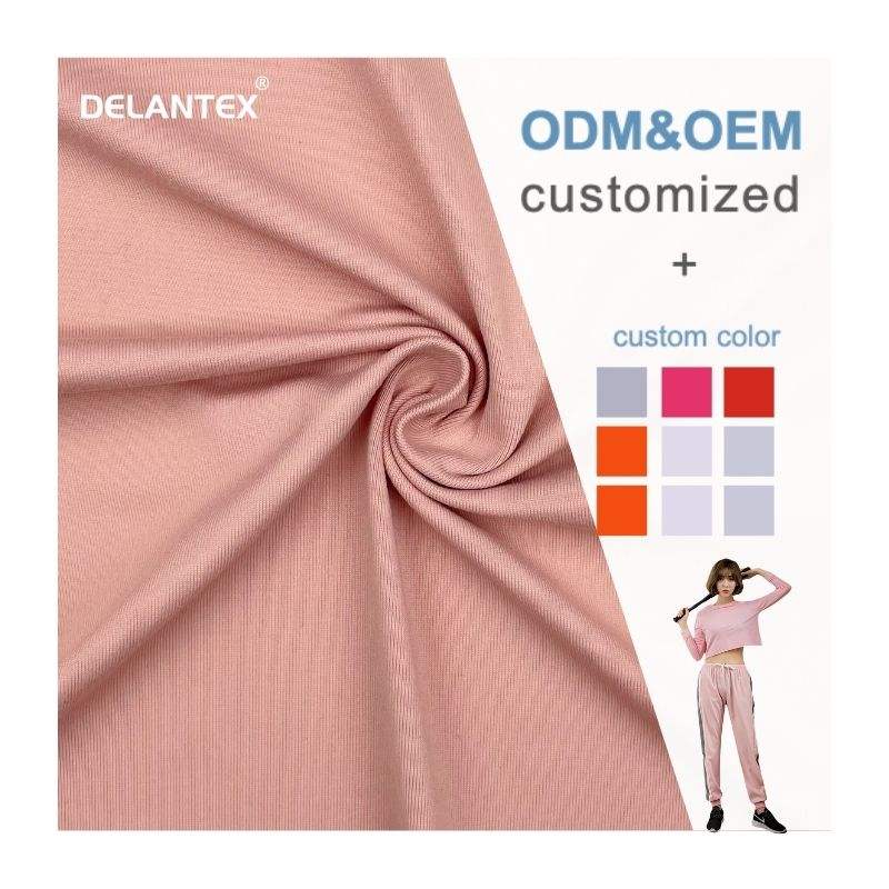 Delantex Good Price Knitted 270GSM Stretchy Double Side Brushed Print Fabric for Yoga Clothes Free Sample
