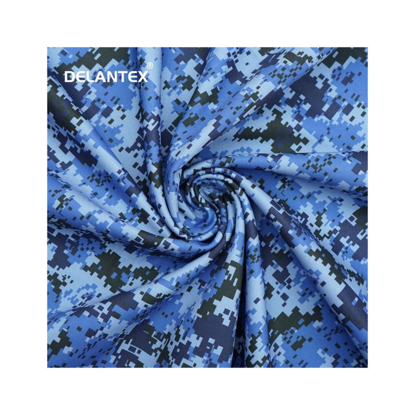 Delantex Polyester Waterproof Breathable Camouflage Printed 3 Layer TPU Bonded Fleece Soft Shell Outdoor Clothes Fabric