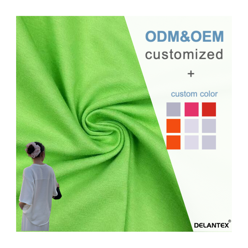 Delantex Summer Cool T-shirt Fabric Sweat Cloth 26s Breathable Moisture Wicking Chinese Fabric Manufacturer Knit Fabric