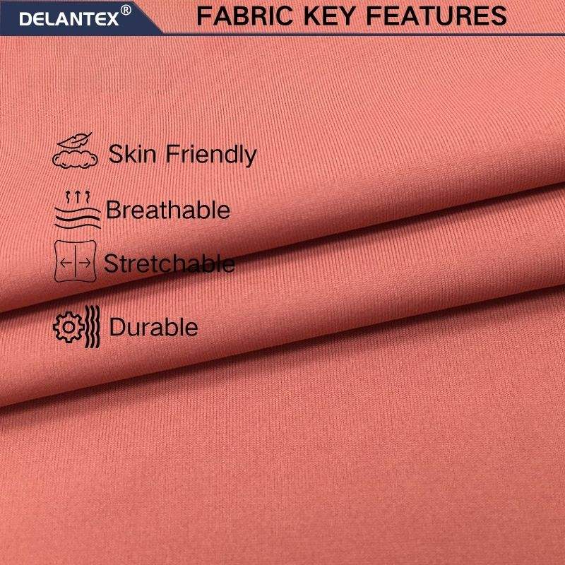 Delantex Breathable 82%Polyester 18%Spandex Fabric High-density Needle for Yoga Leggings Sportswear 220GSM