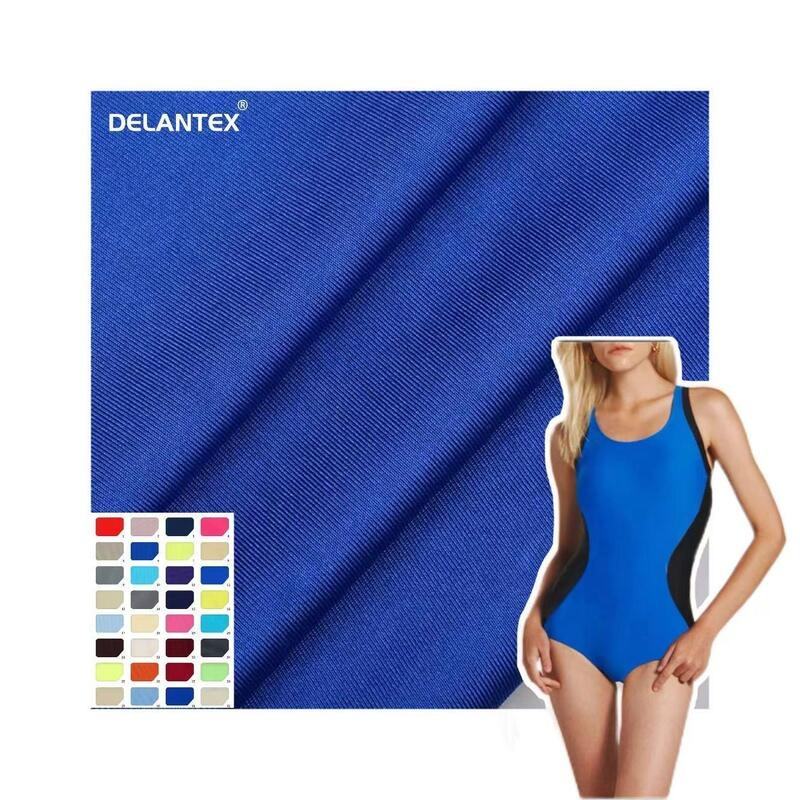 High Quality 4 Way Stretch Polyester Spandex Swimwear Waterproof SPF 50 Fabric Free Sample