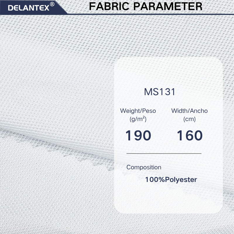 Delantex Good Quality Polyester Dry Fit Bird Eye Mesh Fabric for Sportswear