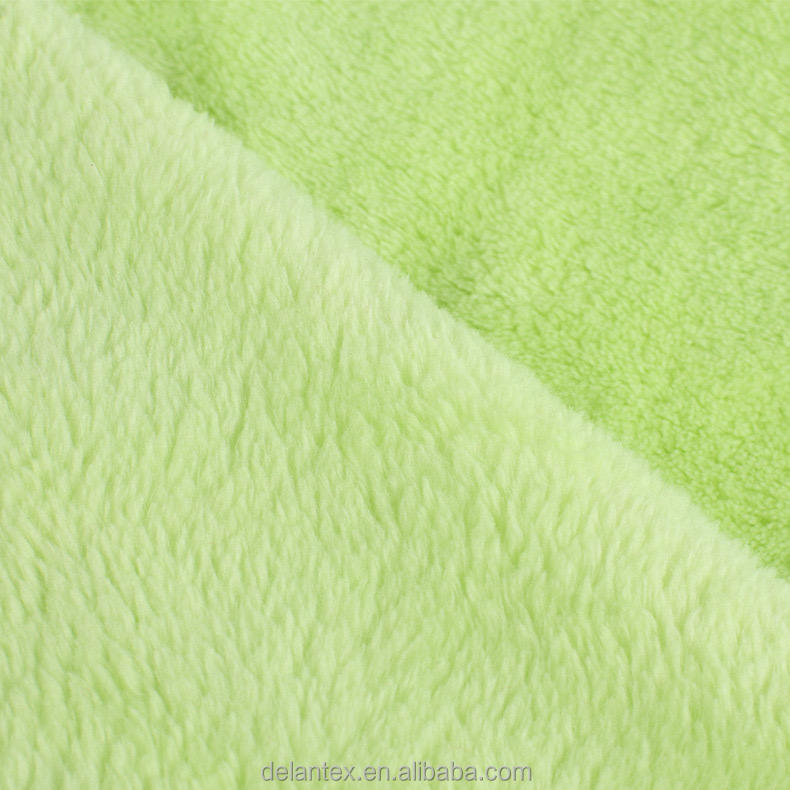 Delantex Custom Soft Fabric Textile Raw Material 100 Polyester Solid Flannel Fleece Fabric for Blanket and Garments Free Sample