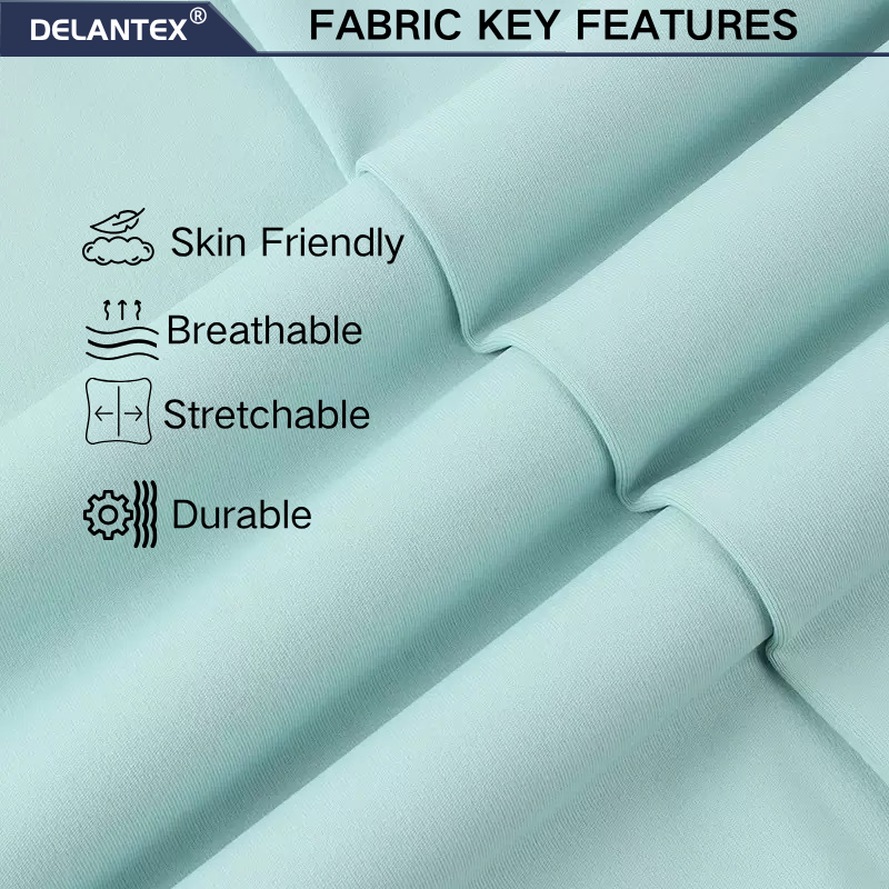 Delantex Dry Fit Wicking Knitting Swim Yoga Activewear Fabric Wholesale Hot Sales Plain Dyedfactory Direct Sales
