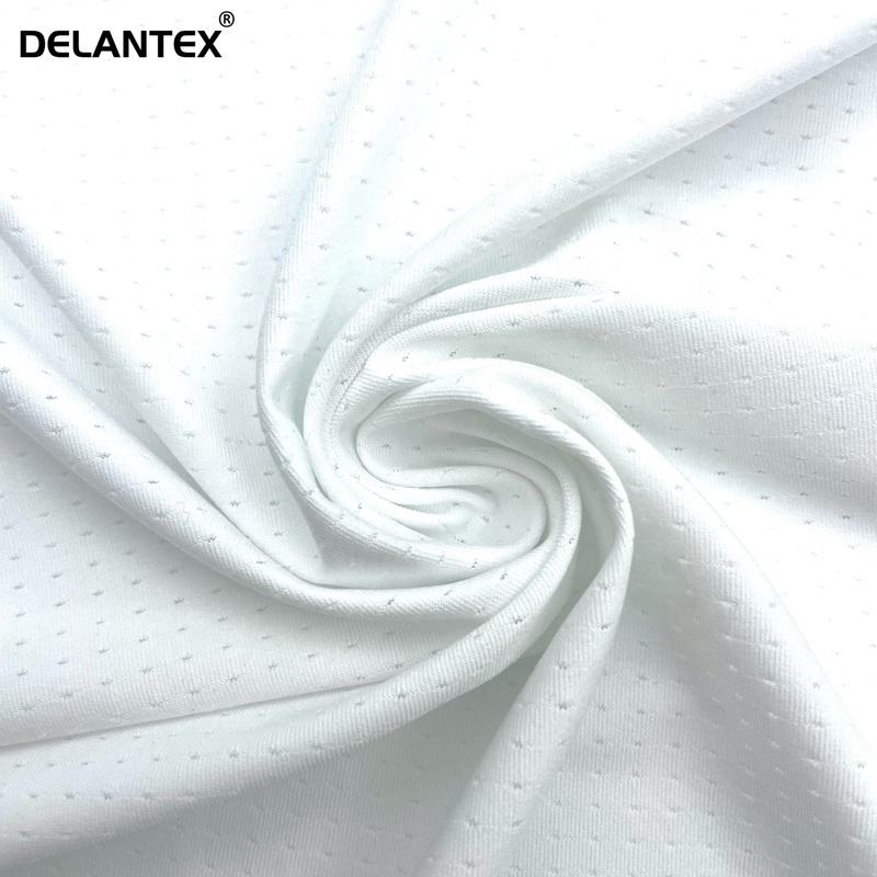 Delantex Sublimation Fabric Butterfly Mesh Polyester Spandex Fabric for Sportswear Customer Free Sample
