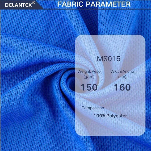 Delantex Textile 100% Polyester Dri-Fit Bird Eye Mesh Fabric Anti-Static Outdoor Sports Suit & Football Jersey for Girls