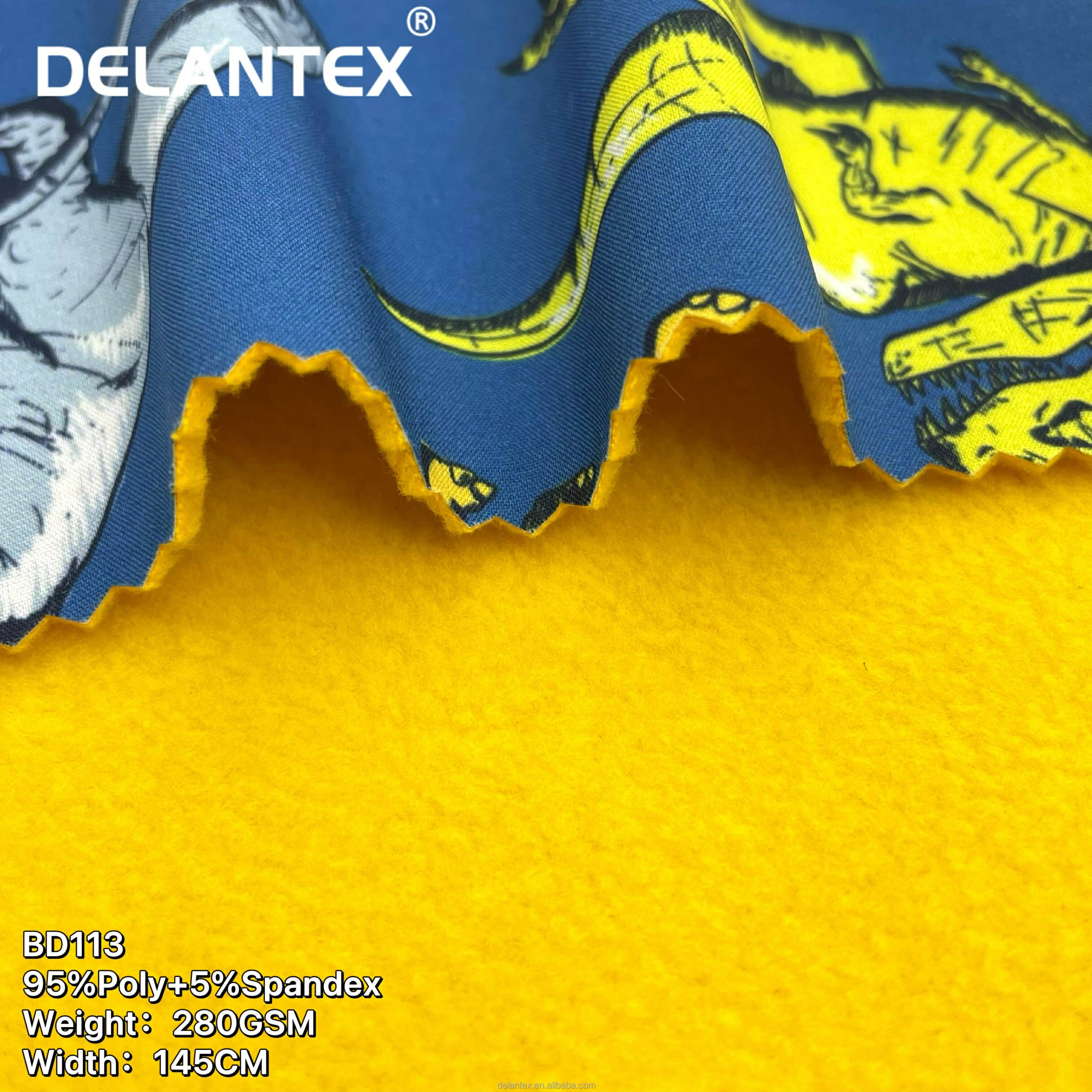 100D 4 Way Stretch Softshell Fabric Customized Design