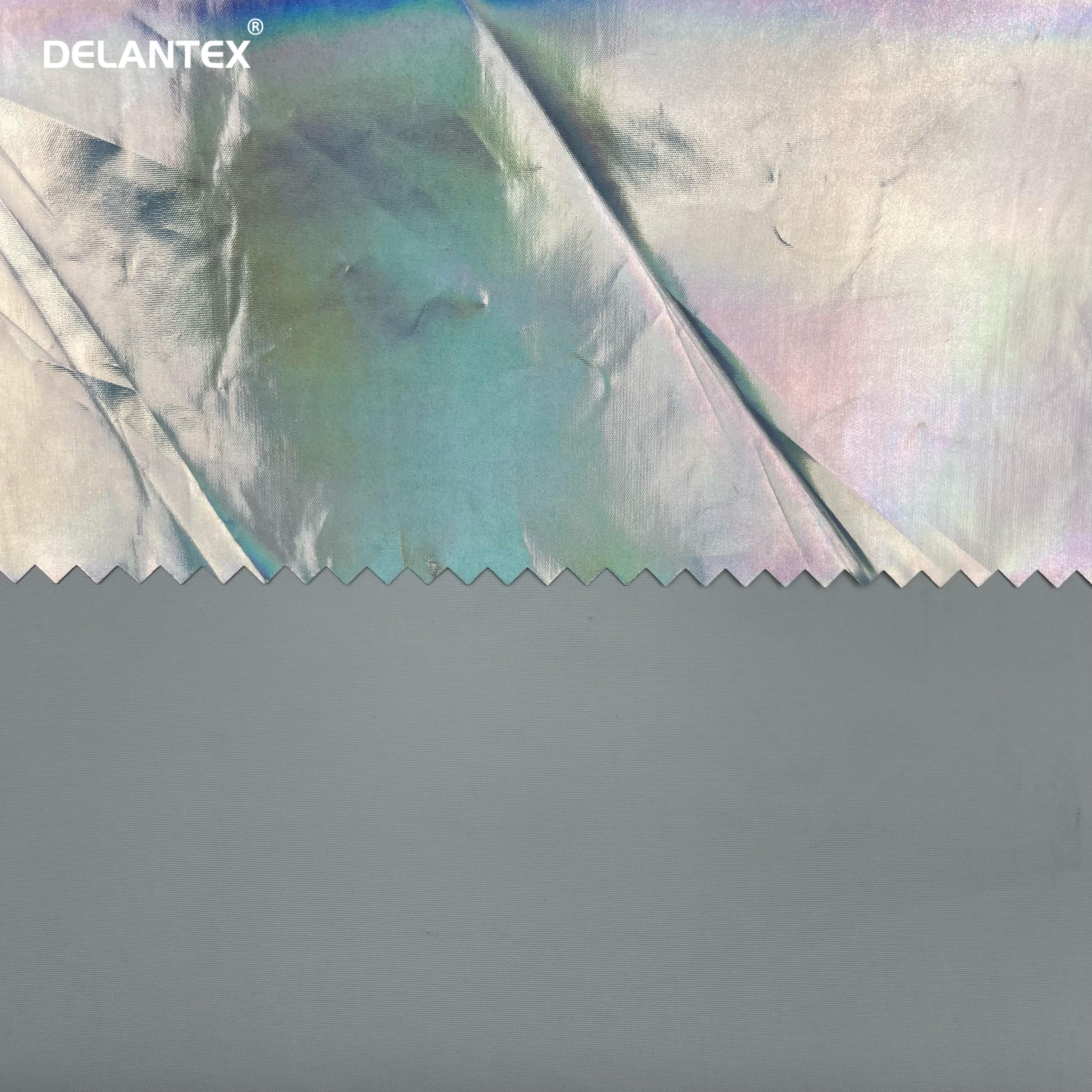Delantex Lightweight Waterproof Polyester Reflective Fabric Silver Coated Taffeta Fabric for Car Cover Umbrella Free Sample