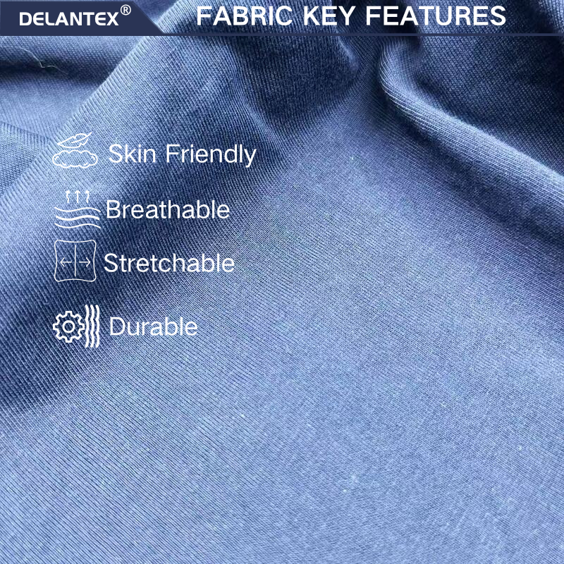 Delantex Cotton Moisture Wicking Summer Short Sleeved Hot Selling Fabric 185cm 160gsm Chinese Wholesaler