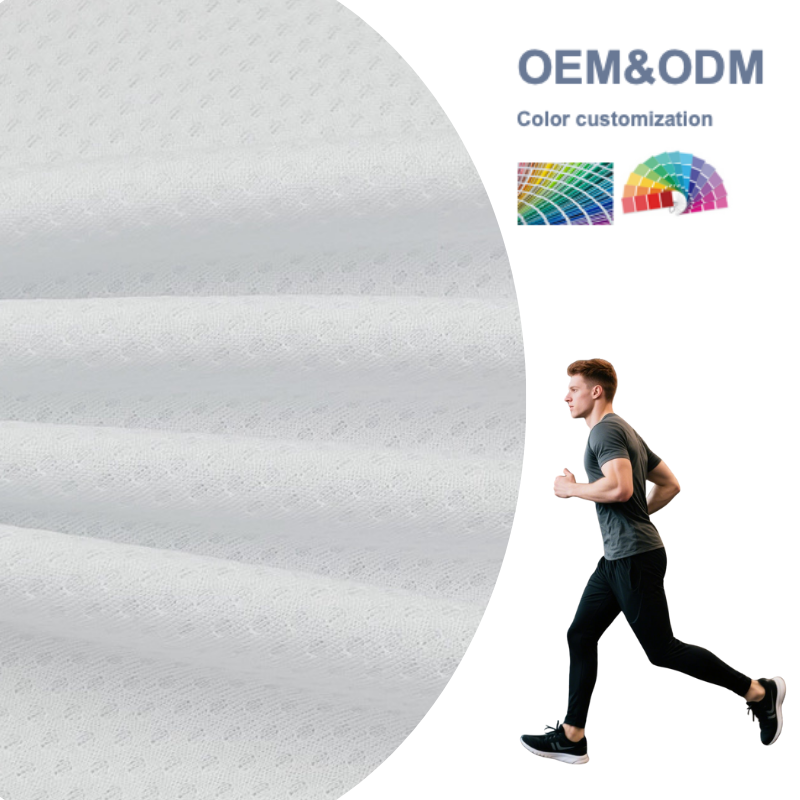 Delantex Polyester Mesh Fabric for Sublimation Sport T Shirt Breathable Summer Fabric145gsm/160cm Customizable Fabrics