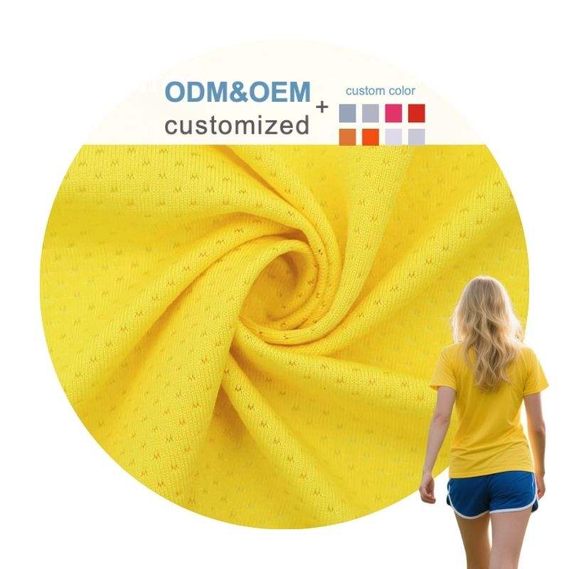 Delantex Manufacture Breathable Sport 95% Polyester 5%Spandex Knit Butterfly Jersey Stretch Mesh Fabric
