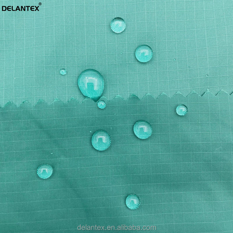 Delantex 100% Polyester Waterproof Green Grid Plaid Fabric for Outdoor Girls' Suitcase Lining and Garments