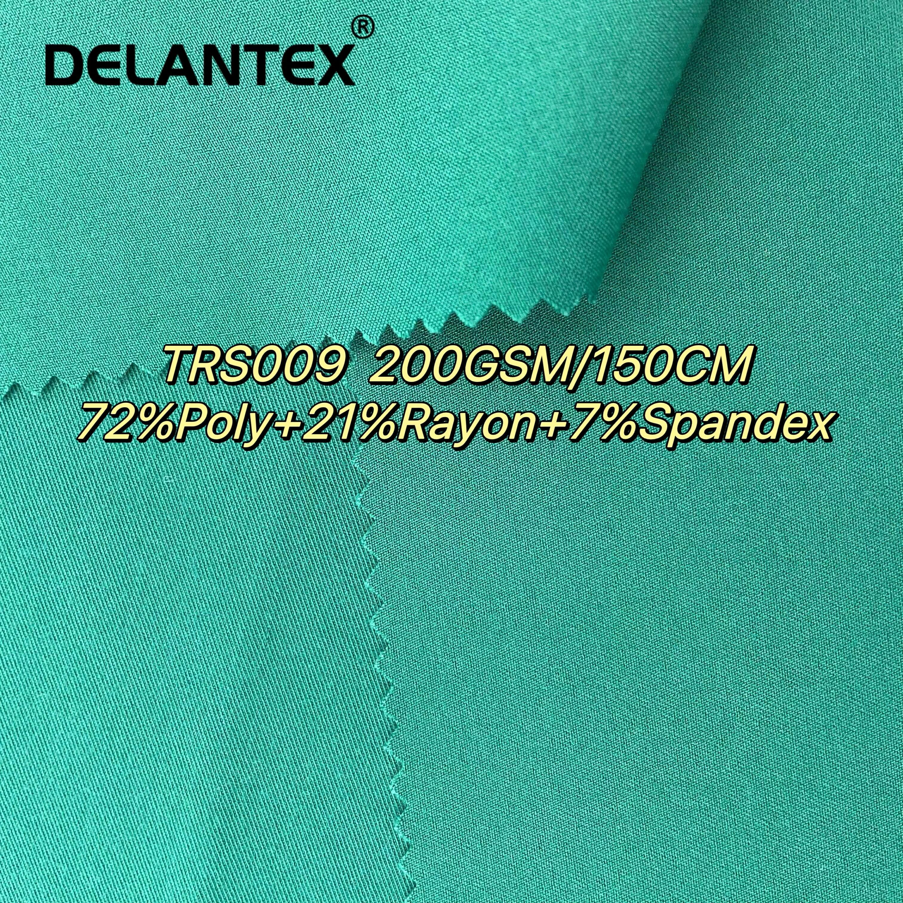 Delantex Polyester Rayon Spandex Fabric Factory Fuyi Nursing Scrubs Fabric Hospital Uniform Fabric Free Sample