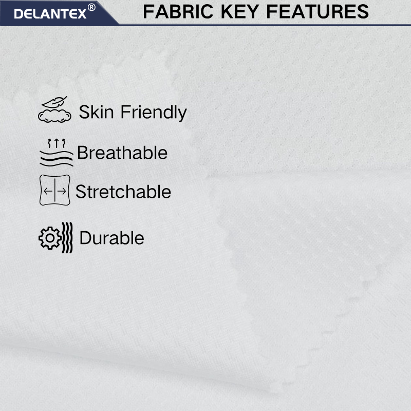 Delantex Polyester Mesh Fabric for Sublimation Sport T Shirt Breathable Summer Fabric145gsm/160cm Customizable Fabrics