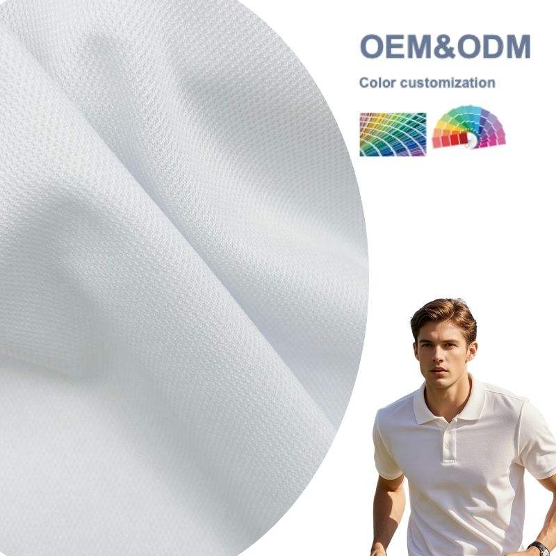 Delantex 100% Polyester 2-Way-Stretch Breathable Bird Eye Mesh Fabric for Football Garment Diapers and Outdoor Use