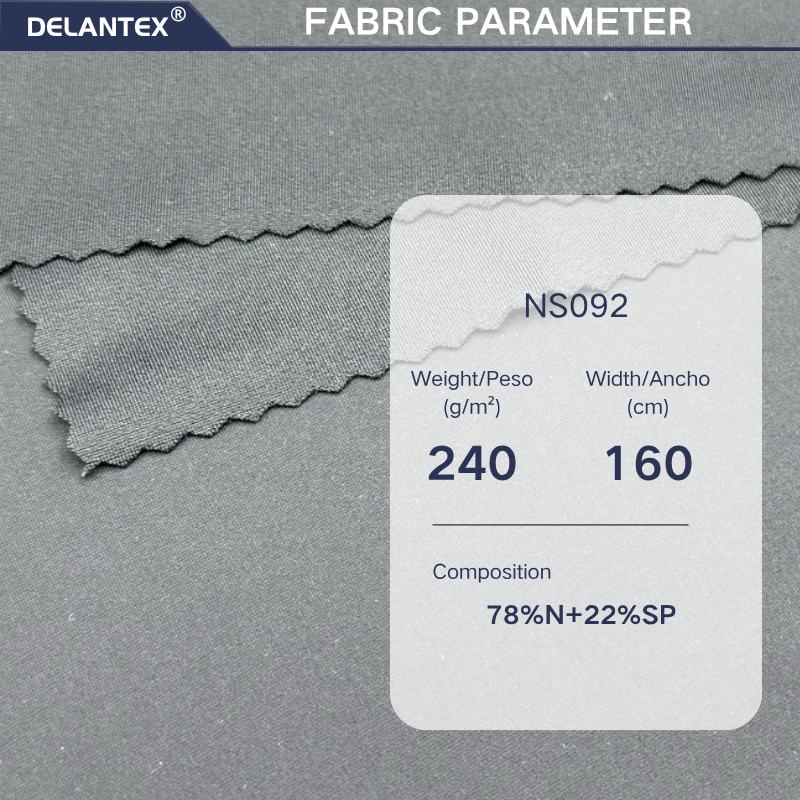 Delantex Hot Summer Quick Drying Moisture Absorbing Nylon Clothing Fabric, Warp Knitted Fabric, Tear Resistant Material