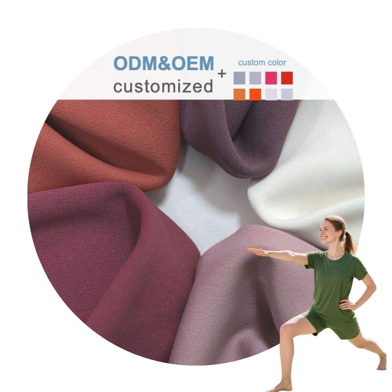 Delantex Stretch High-density Needle Breathable Plain Fabric for Yoga Leggings Sportswear