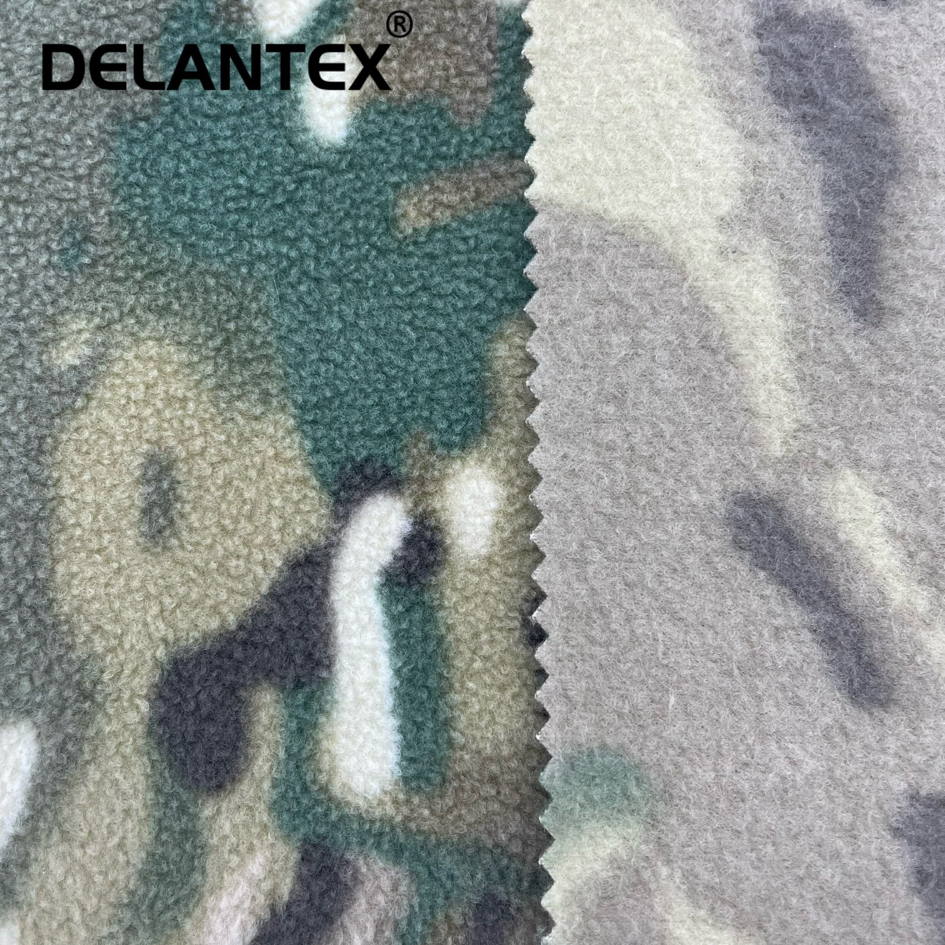 High Quality Knitted 320GSM Camo Polar Fleece Fabric Free Sample