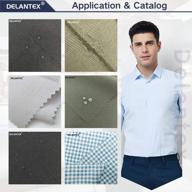 Delantex Manufacture 100% Polyester Soft Hand Feel Cationic Plaids Fabric with Good Price
