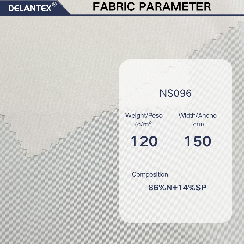 Delantex 86% N+14% SP Raw Material Four-way Elastic Medium Strength Knitted Sportswear Fabric Wholesale Supplier