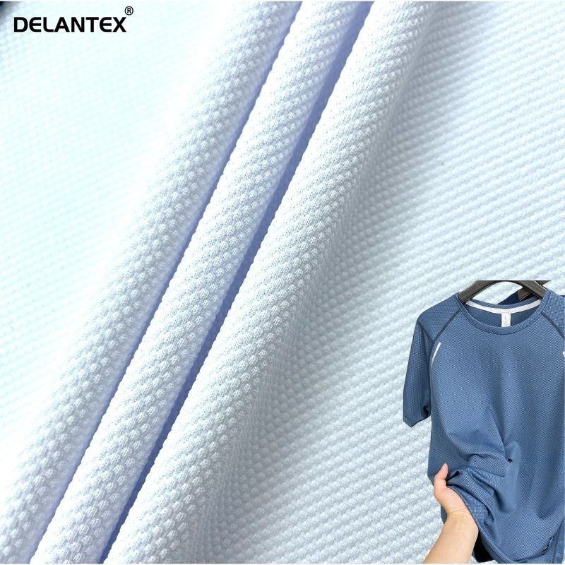 Delantex High Quality 96%polyester 4%spandex Knitted Stretch Bird Eye Mesh Fabric for Sportswear