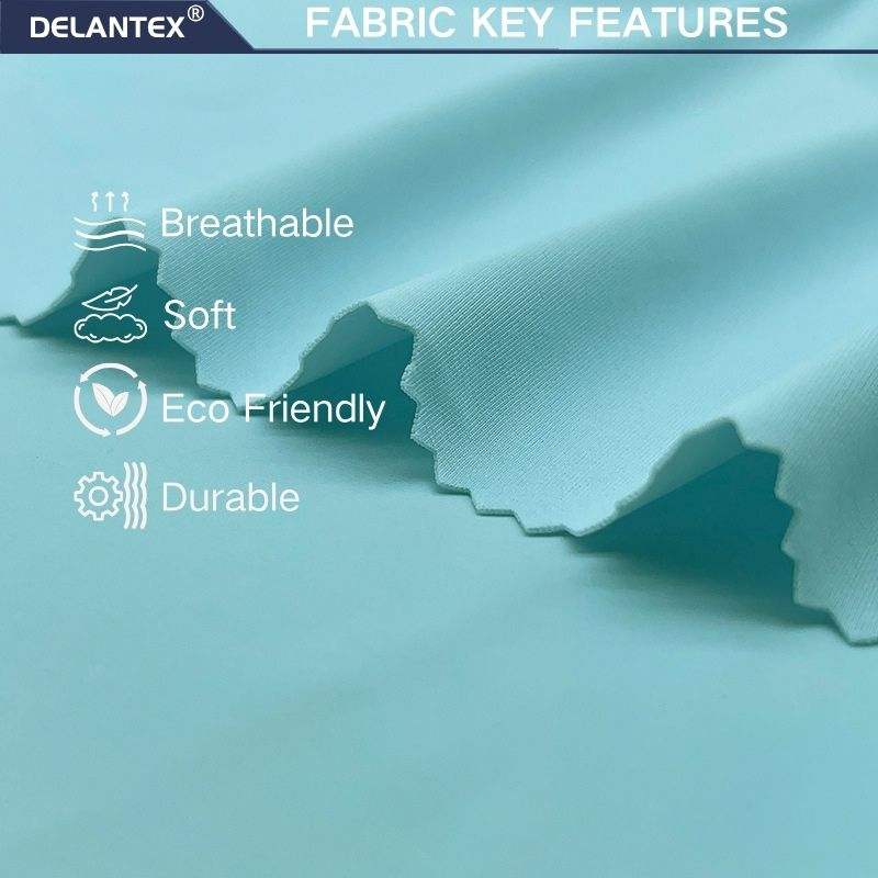 Delantex High-Performance Compression Wear Fabric 220gsm 168cm 82/18 Poly Spandex Stretch Athletic Textile Free Cut