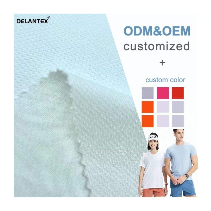 Delantex Best Seller 100% Polyester Organic Bird Eye Mesh Dry Fit Eyelet Knit for Girls' Outdoor T-Shirts