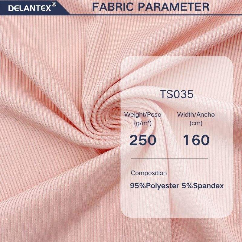 Delantex Pink Moisture Wicking Poly Spandex Rib Jersey Fabric for Women Underwear Free Sample