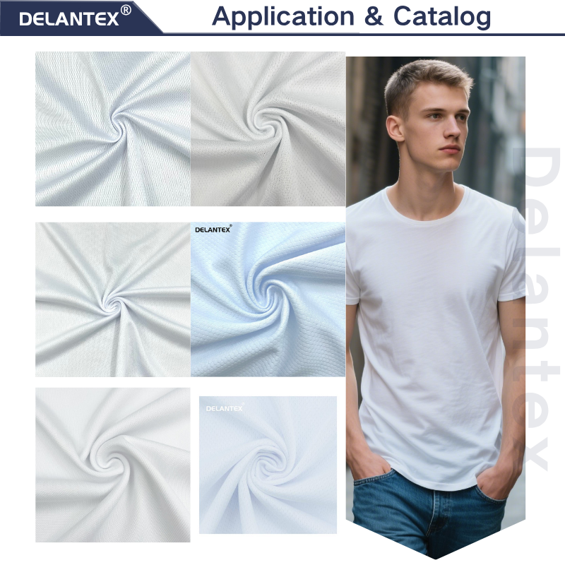 Delantex Plain Dyed Knitted Stretchy Jersey Garment Fabric Double-Sided Brushed Jersey Fabric for Sports Sweatshirt Free Sample