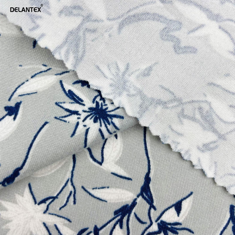 Delantex 100D Printed Brush Jersey Fabric 4-Way Stretch DTY 100% Polyester for Girls' Sweatshirts and Underwear Lining