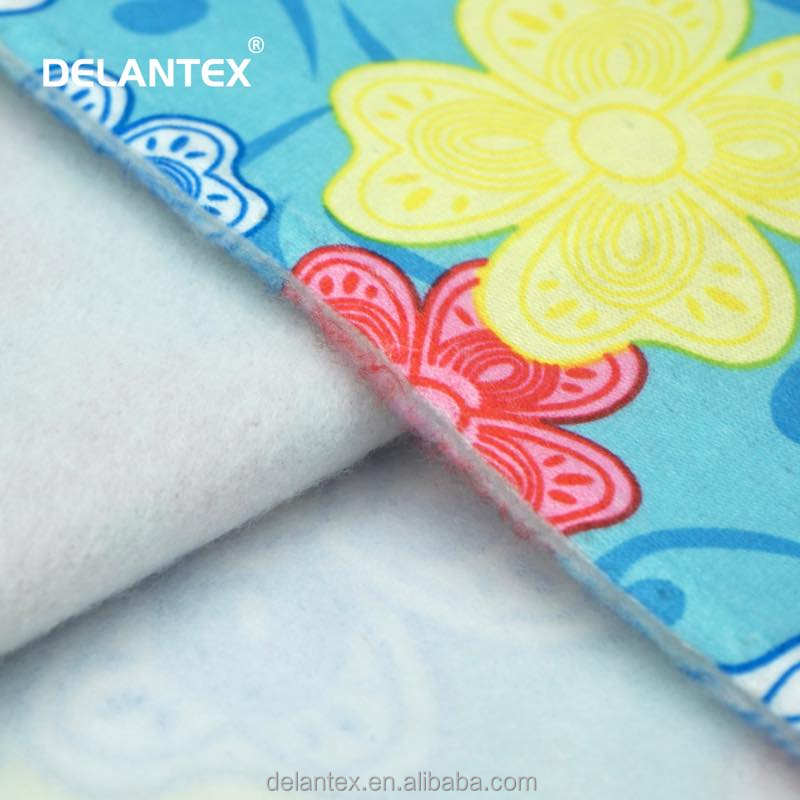 Delantex Custom Super Soft Raw Material Cute Graphics 100% Polyester Double Sided Polar Hoodie Fleece Fabric for Shirts Cloth